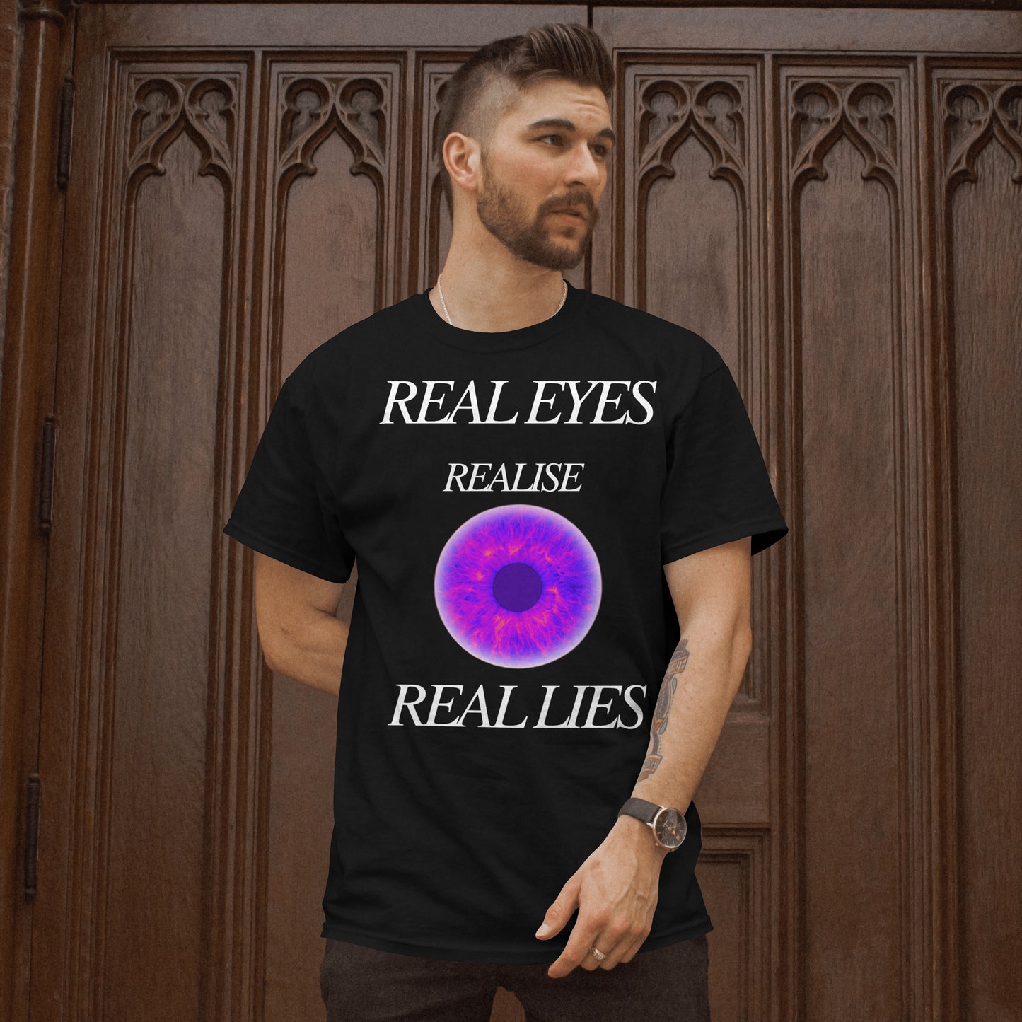 REAL LIES (purple) Мъжка тениска