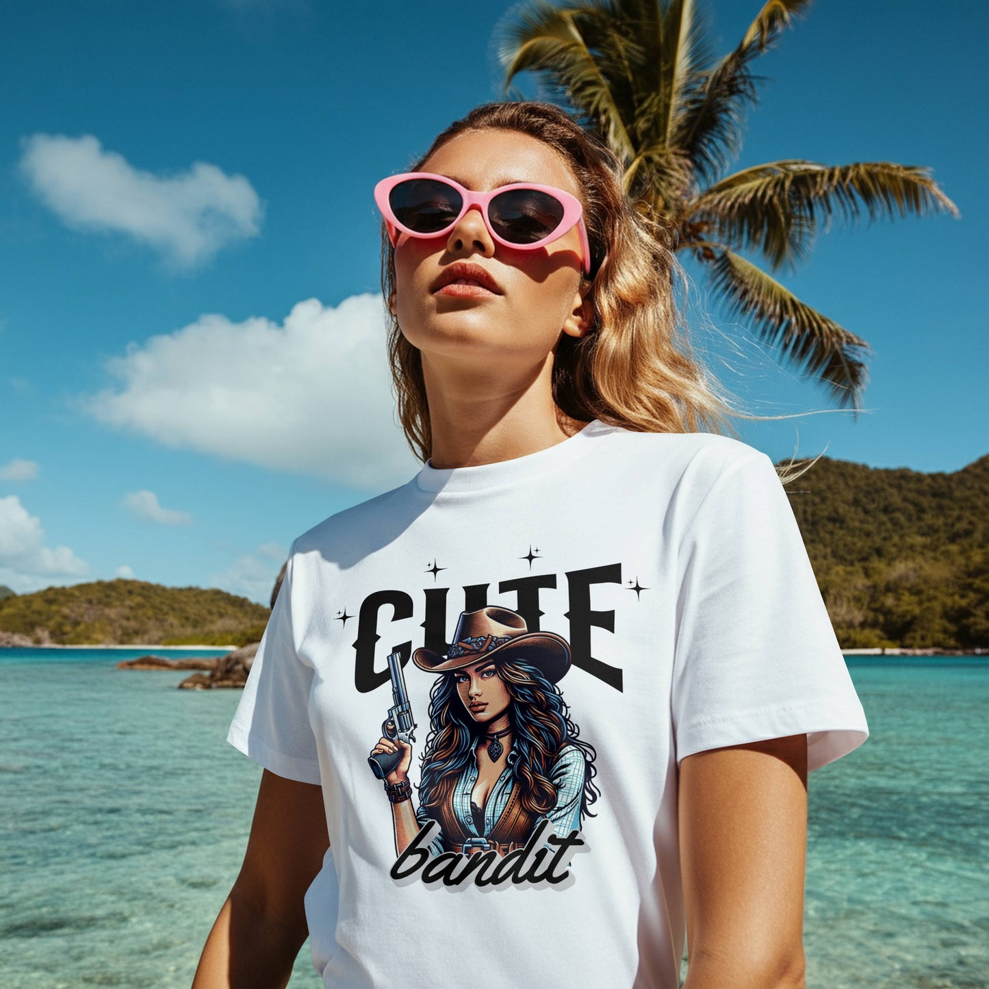 CUTE BANDIT (WHITE) Женска тениска