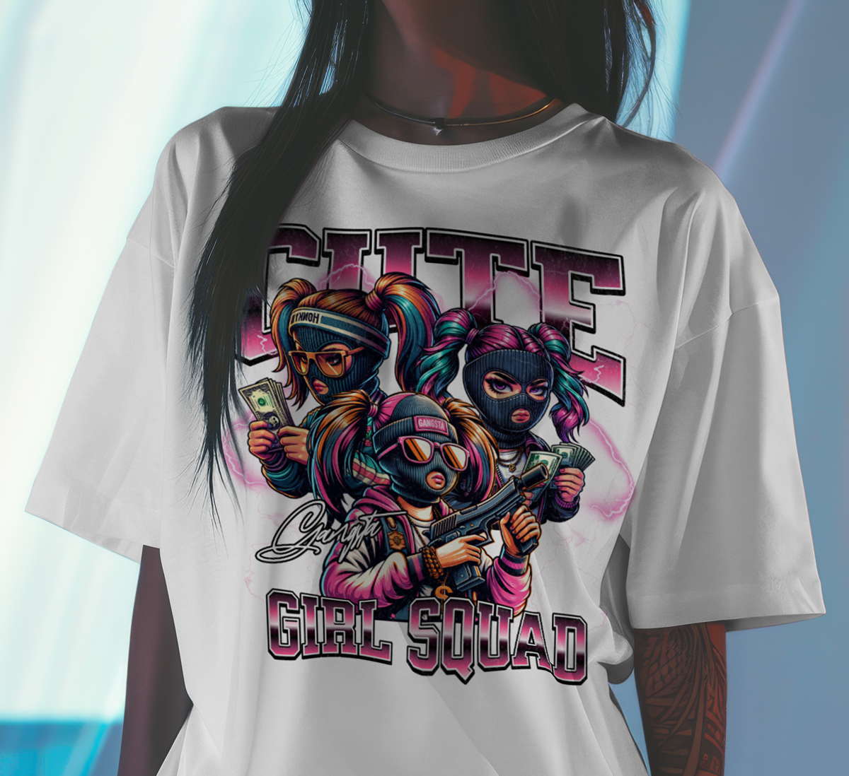 GIRL SQUAD (WHITE) Женска тениска