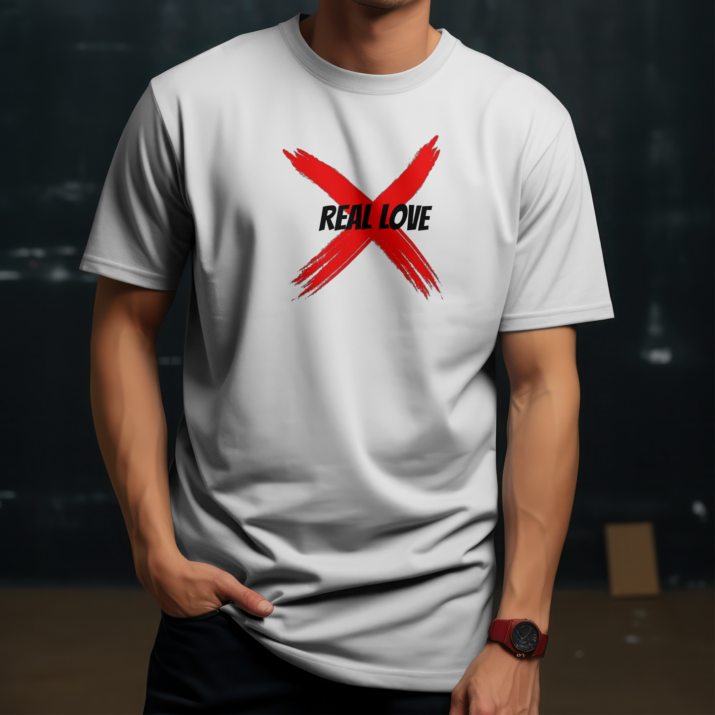 REAL LOVE (WHITE) Мъжка тениска