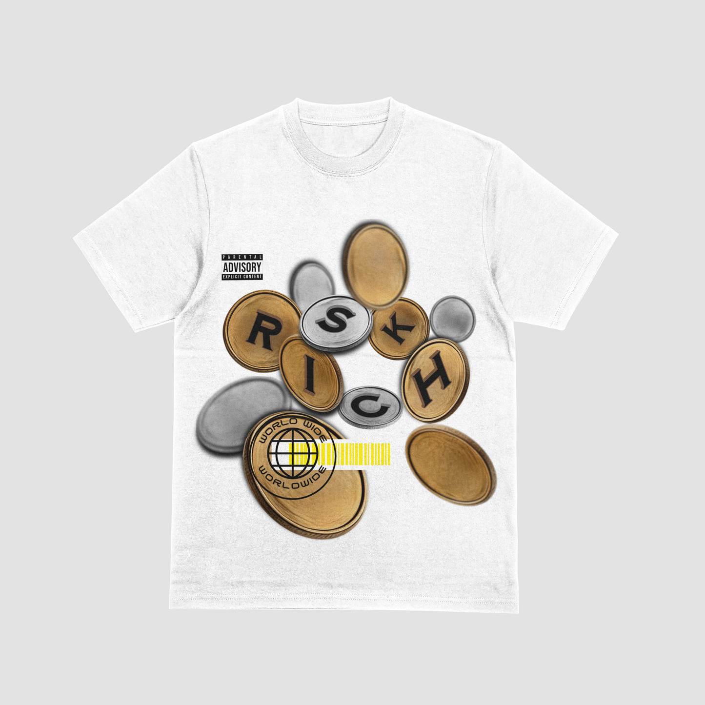 RISK/RICH (WHITE) Мъжка тениска