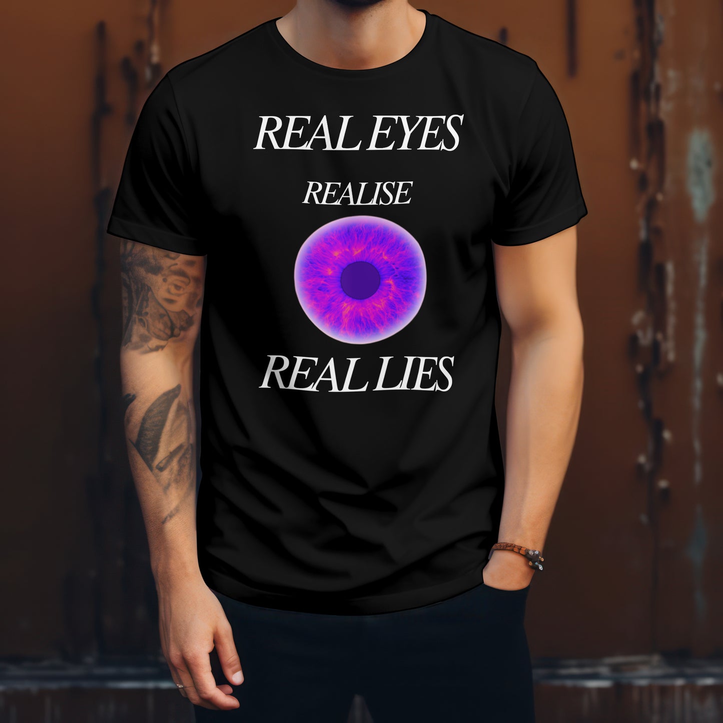 REAL LIES (purple) Мъжка тениска