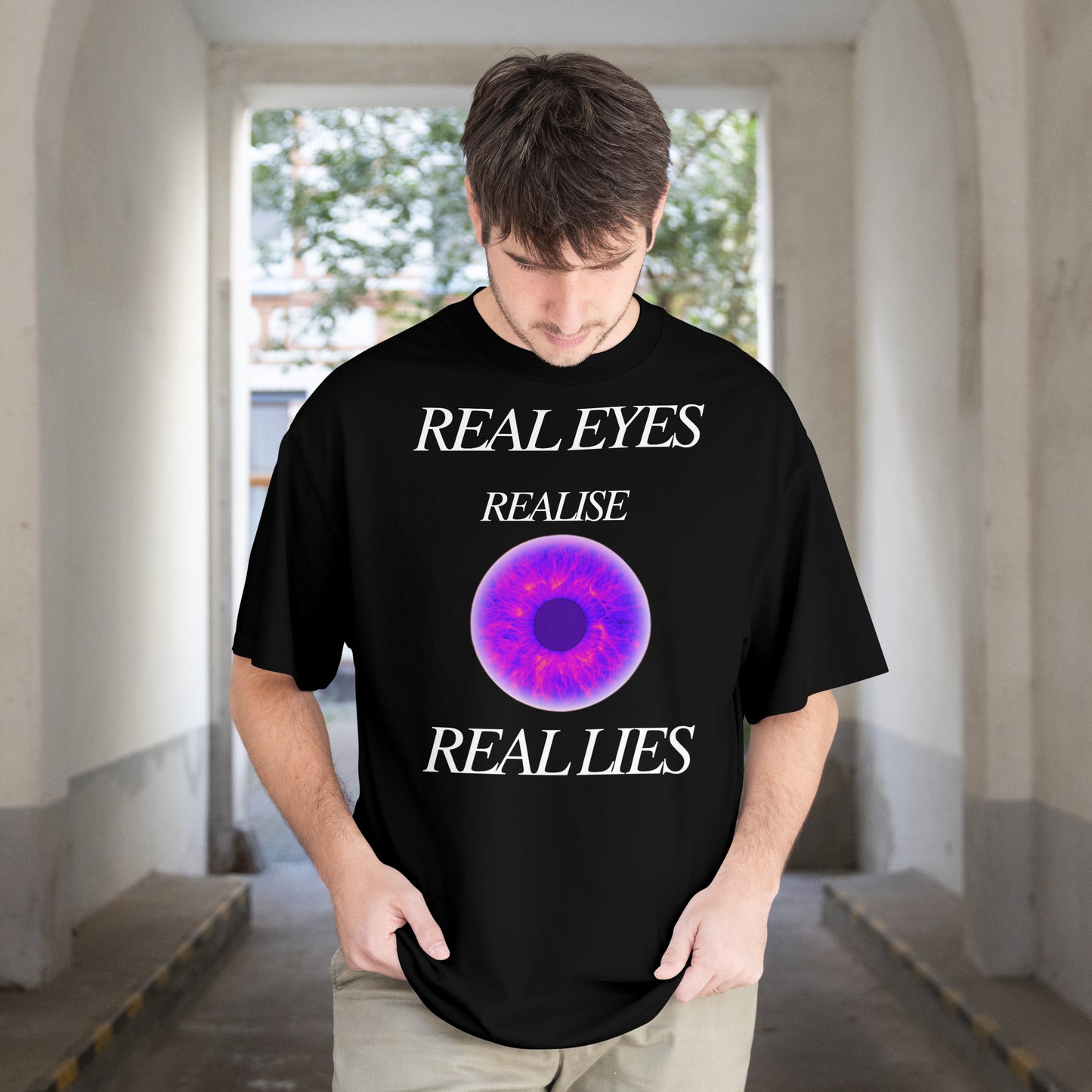 REAL LIES (purple) Мъжка тениска