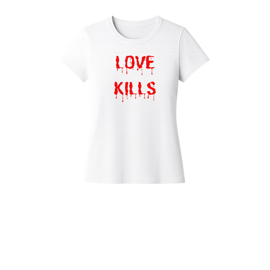 LOVE KILLS (WHITE) Женска тениска
