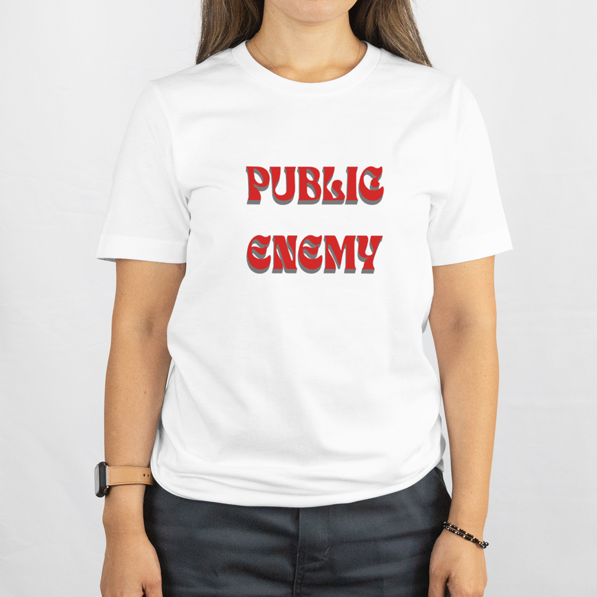 PUBLIC ENEMY (WHITE) Женска тениска