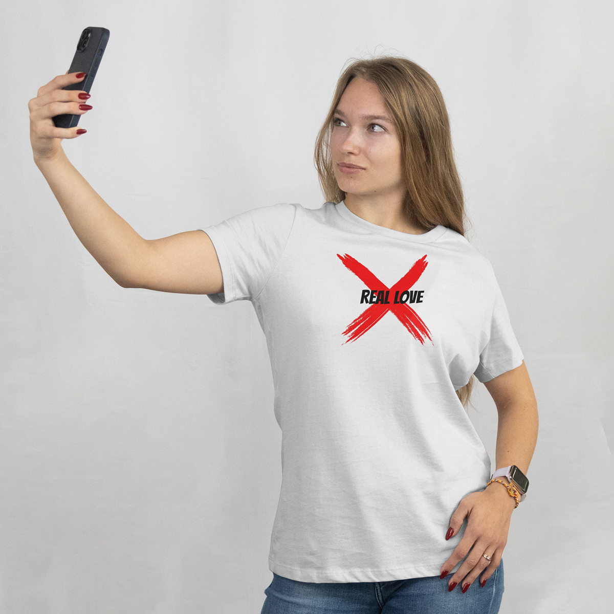 REAL LOVE (WHITE) Женска тениска