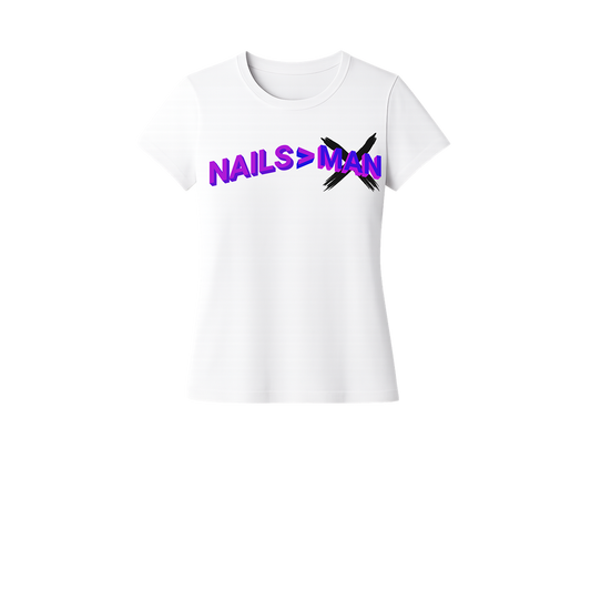 NAILS>MAN (WHITE) Женска тениска