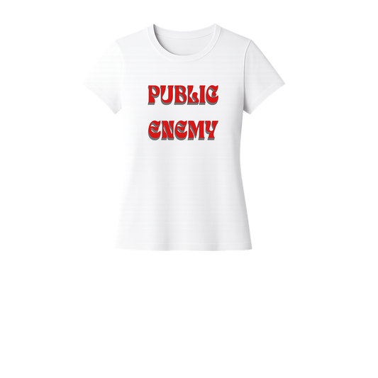 PUBLIC ENEMY (WHITE) Женска тениска